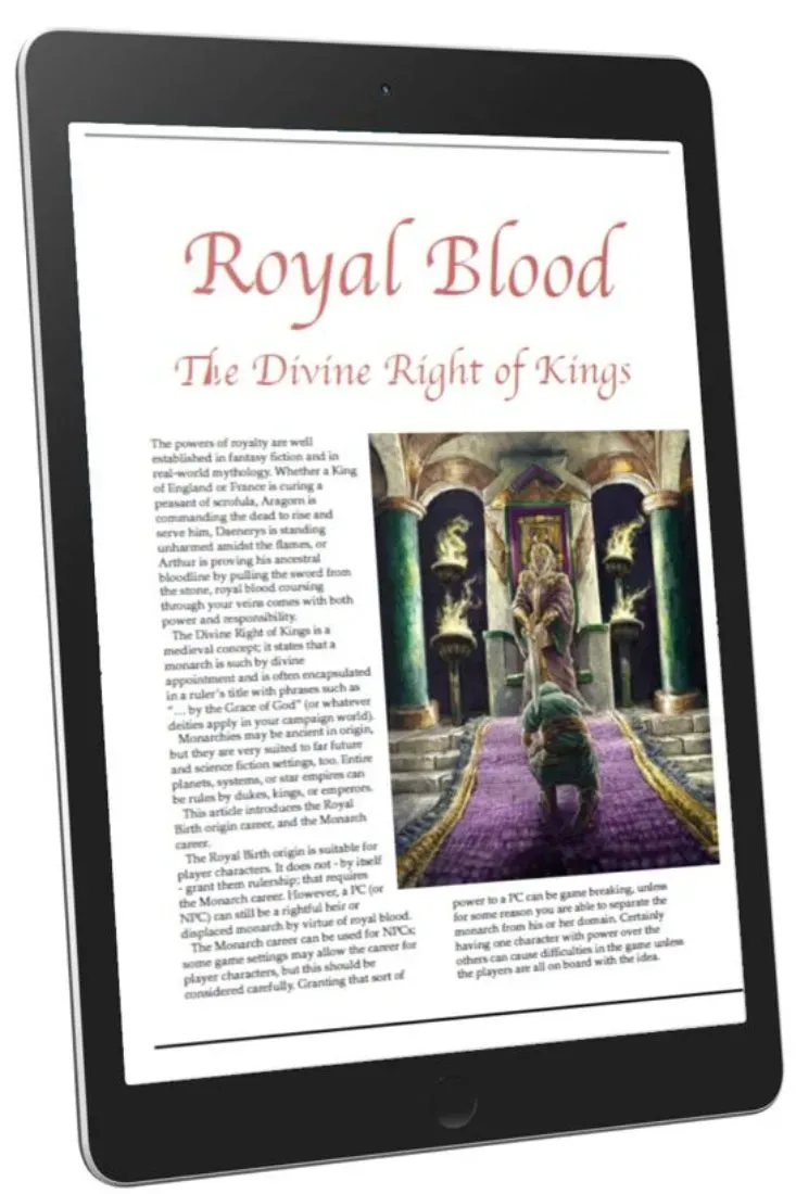 EN Publishing WOIN Royal Blood rollspel PDF monarki