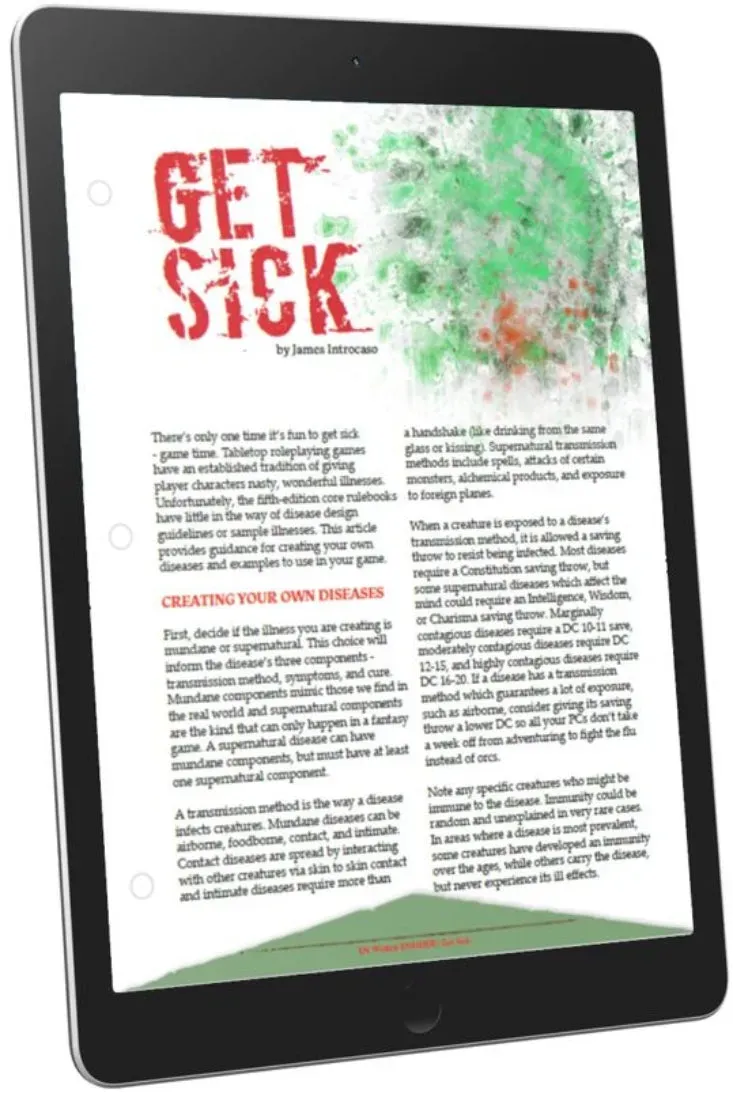 EN Publishing Get Sick Six New Diseases regler pdf sjukdomar
