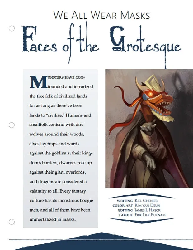 EN Publishing We All Wear Masks rollspels-PDF magiska masker