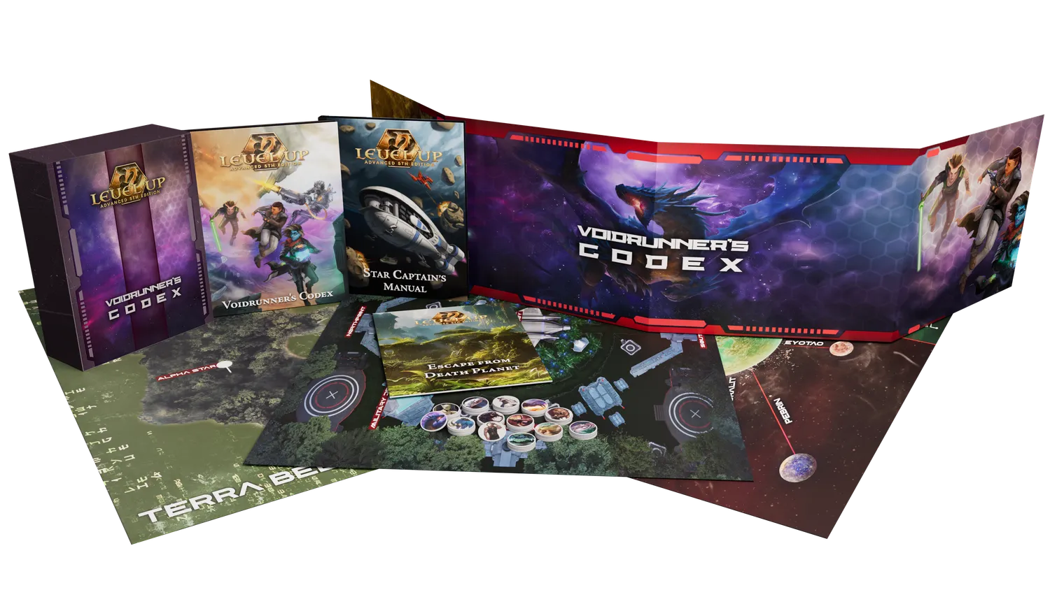 EN Publishing Voidrunner's Codex sci-fi box fysisk box 4 böcker