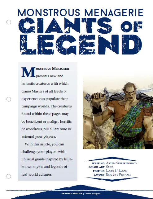 EN Publishing Monstrous Menagerie Giants of Legend monsterbok PDF