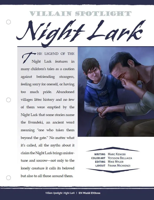 EN Publishing Night Lark monster PDF D&D 5e