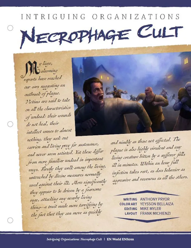 EN Publishing Necrophage Cult organisation PDF D&D 5e