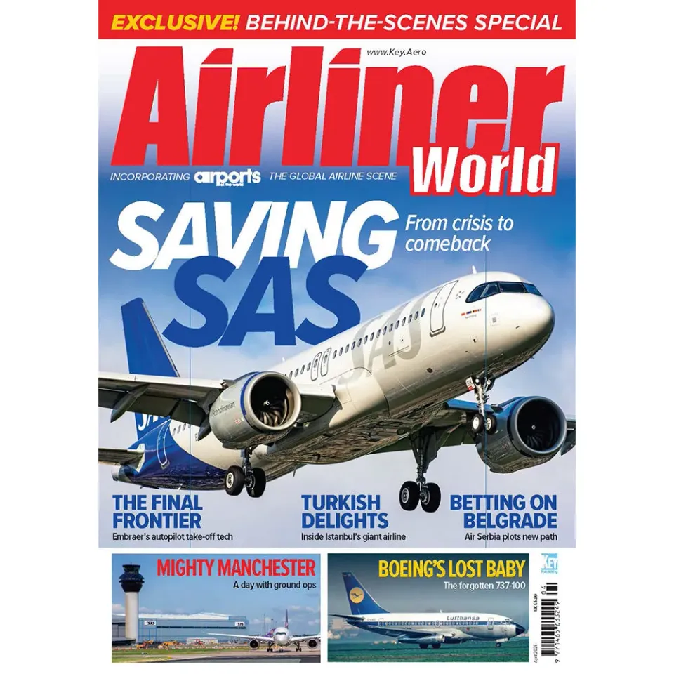 Airliner World april 2025 tidning trafikflyg