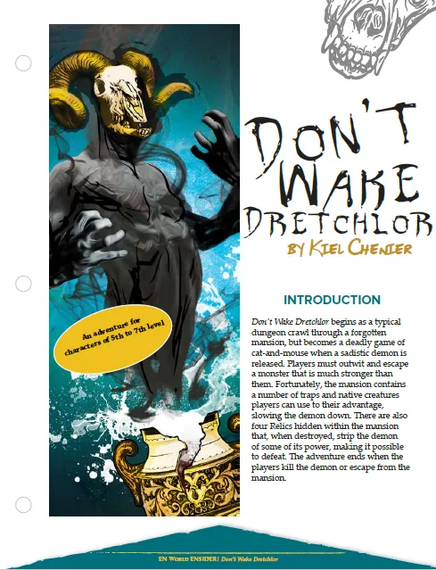 EN Publishing Don't Wake Dretchlor äventyr PDF nivå 5-7