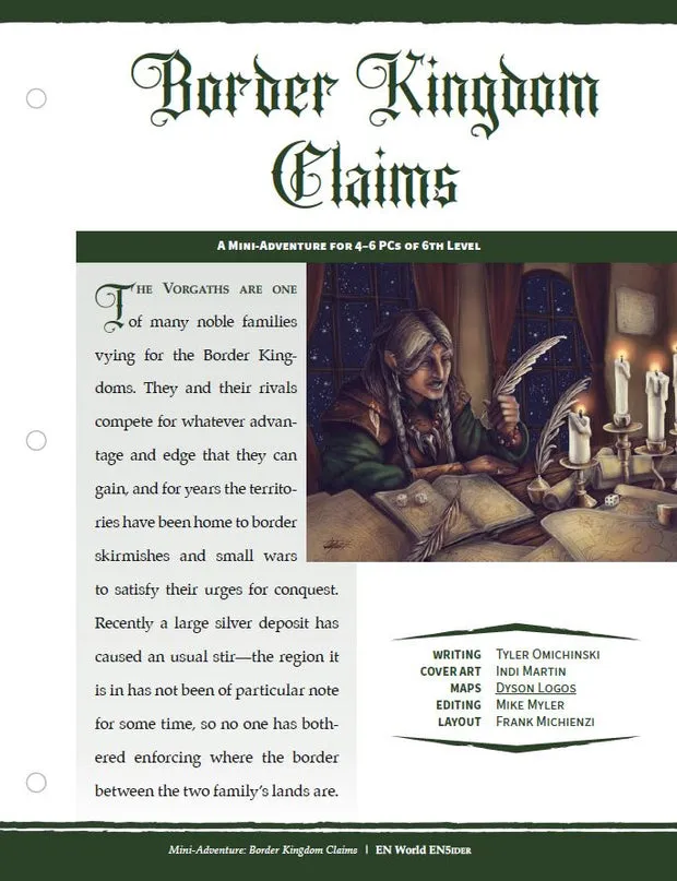 EN Publishing Mini-Adventure Border Kingdom Claims äventyr PDF nivå 6