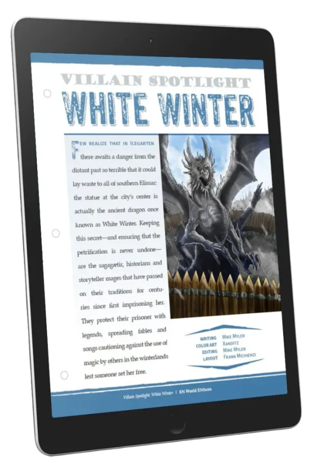 EN Publishing Villain Spotlight White Winter rollspelsmonster PDF drake
