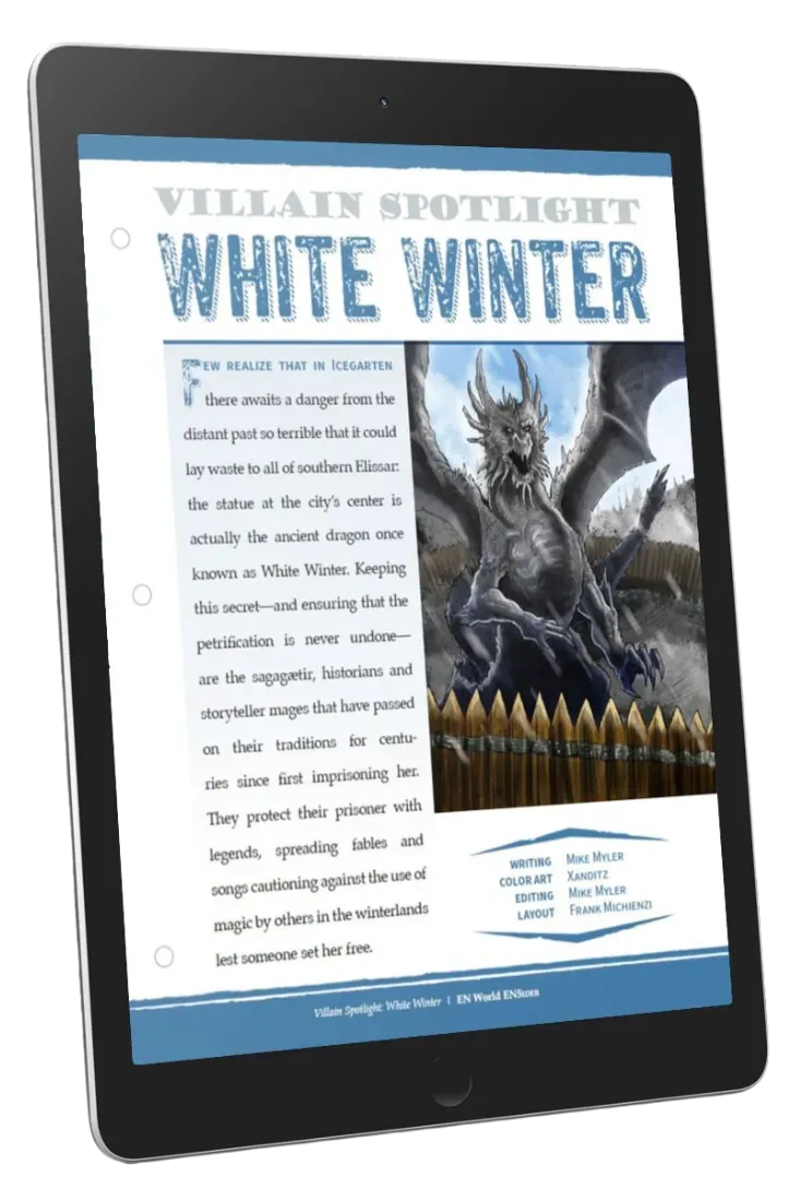 EN Publishing Villain Spotlight White Winter rollspelsmonster PDF drake