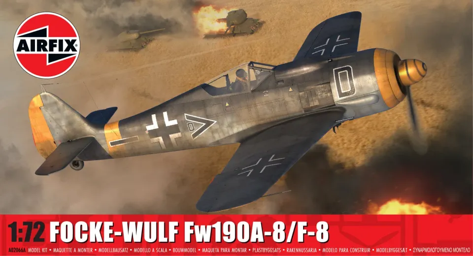 Airfix Focke-Wulf Fw190A-8/F-8 modellbyggsats 1:72 74 delar