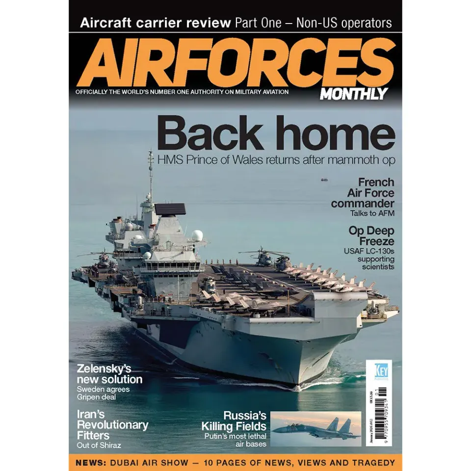 AirForces Monthly januari 2026 tidning militärflyg