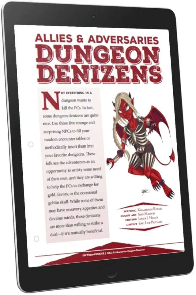 EN Publishing Dungeon Denizens spelledarpersoner PDF grotta