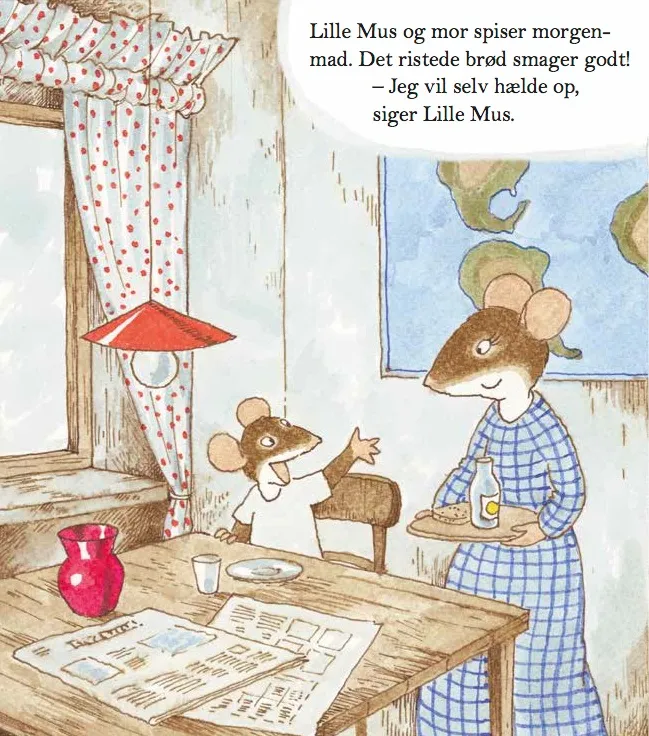 ABC Forlag Lille Mus får besøg bilderbok små barn