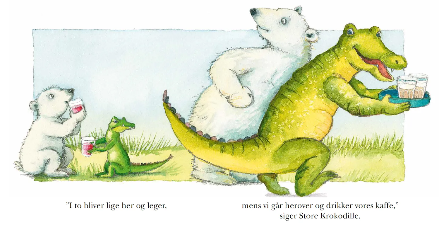 ABC Forlag Lille Krokodille gemmer sig bilderbok