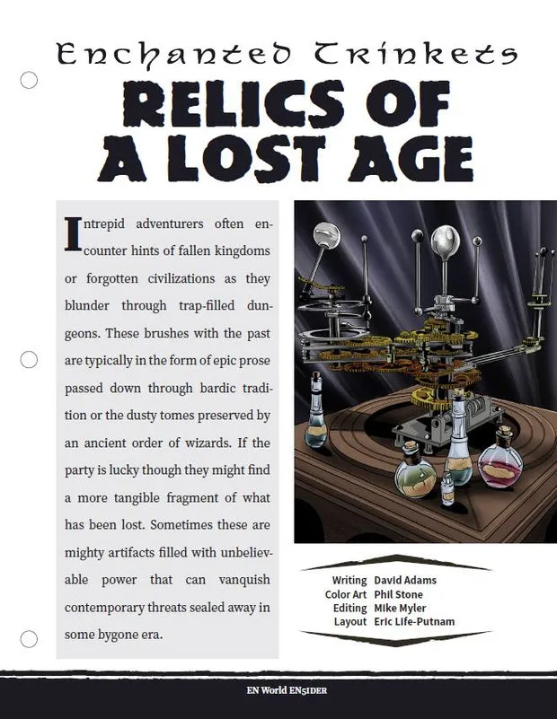 EN Publishing Enchanted Trinkets Relics of a Lost Age tillägg PDF