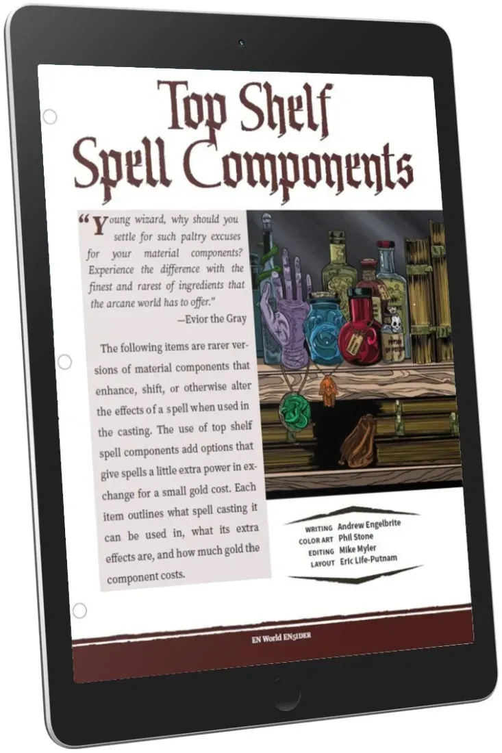EN Publishing Top Shelf Spell Components PDF D&D 5e