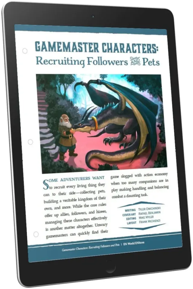EN Publishing Gamemaster Characters Recruiting Followers Pets regler PDF