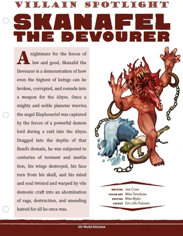 EN Publishing Villain Spotlight Skanafel Devourer rollspel PDF skurk
