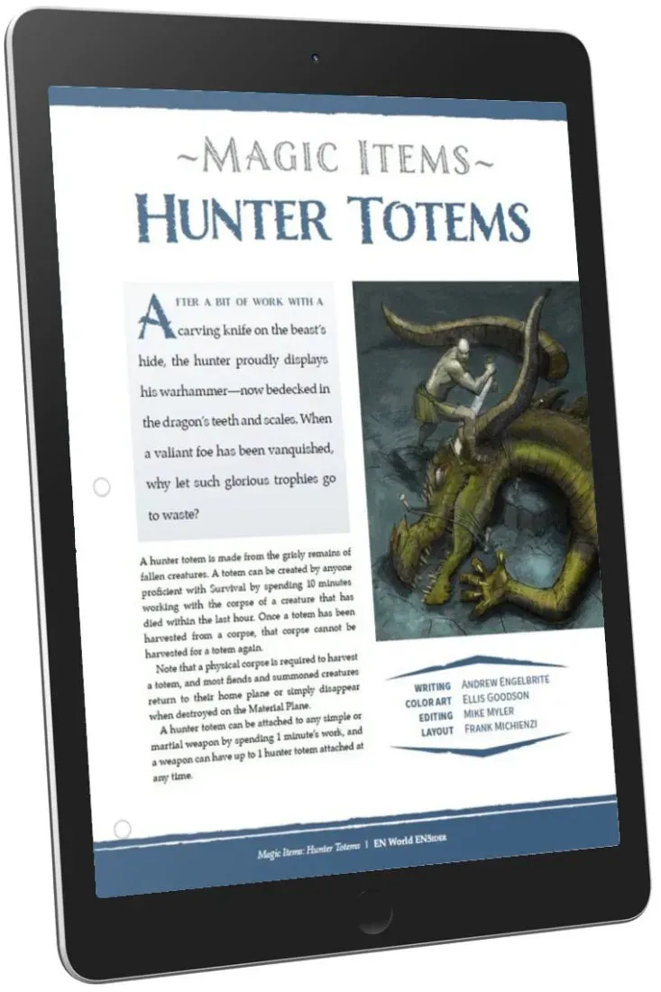EN Publishing Hunter Totems magiska föremål PDF troféer
