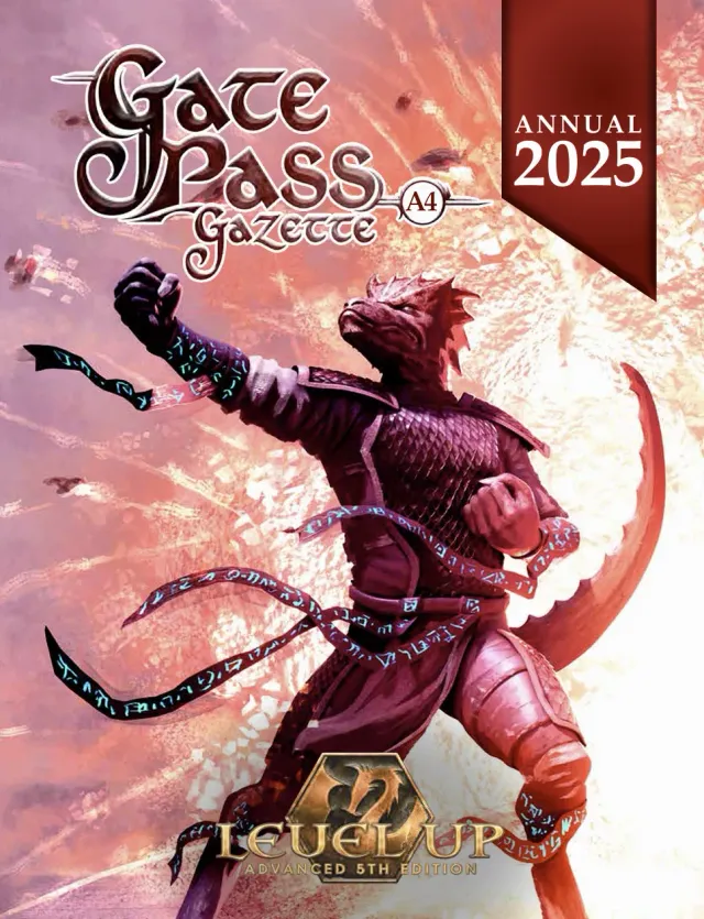 EN Publishing Level Up Gate Pass Gazette Annual 2025 rollspelsbok inbunden + PDF