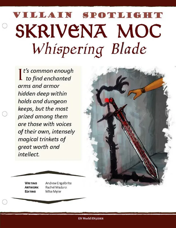 EN Publishing Villain Spotlight Skrivena Moc skurk PDF D&D 5e