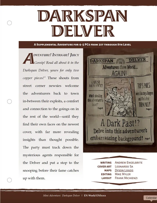 EN Publishing Darkspan Delver PDF äventyr 1-8