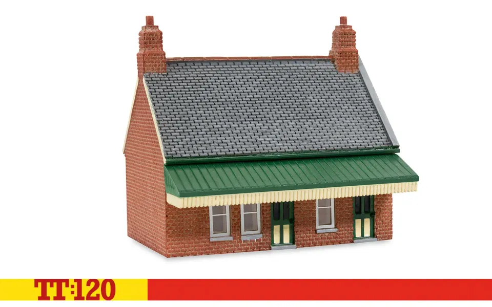 Hornby TT:120 Station Waiting Room modellhus rött tegel