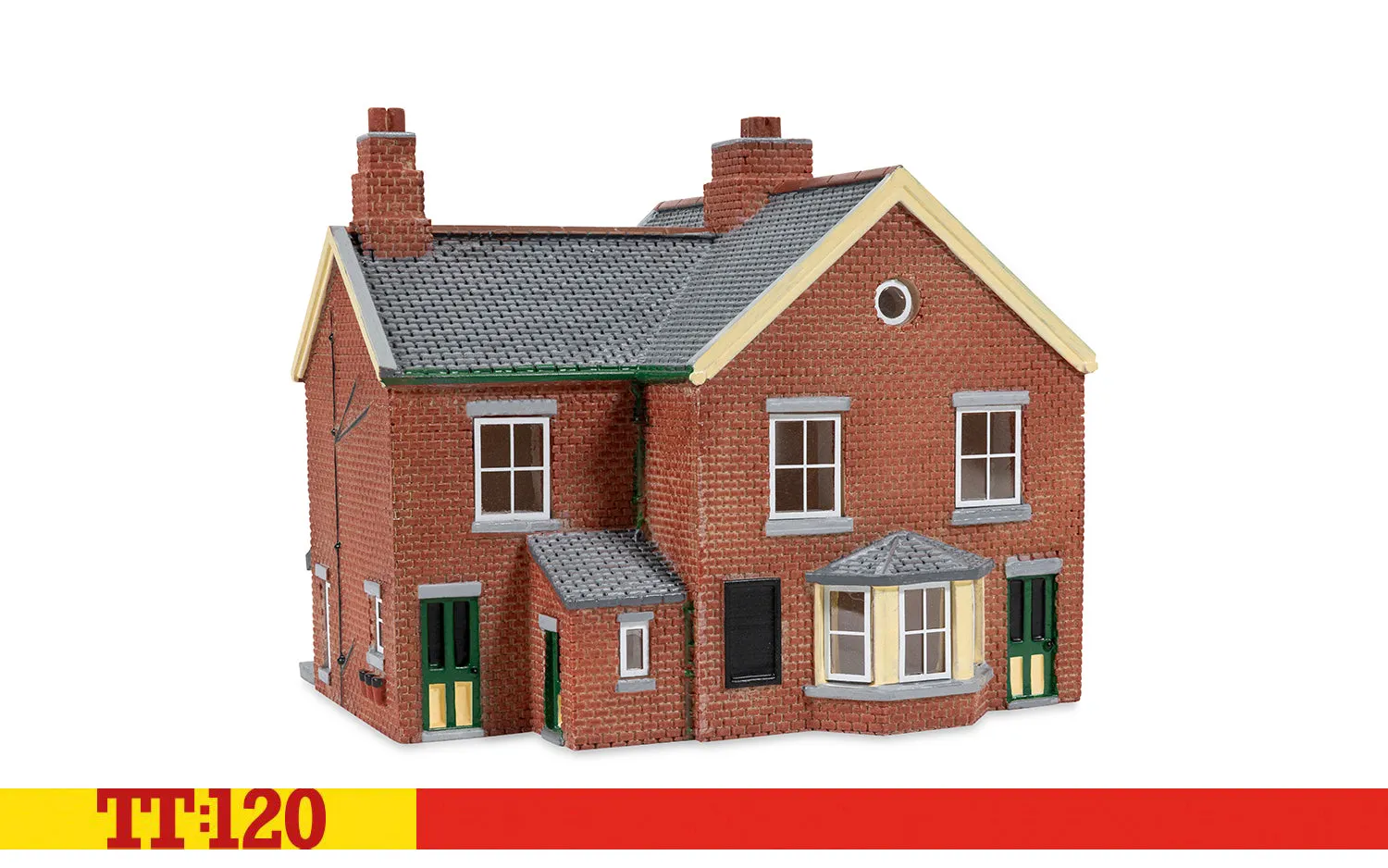 Hornby TT:120 Station Office stationshus rött tegel