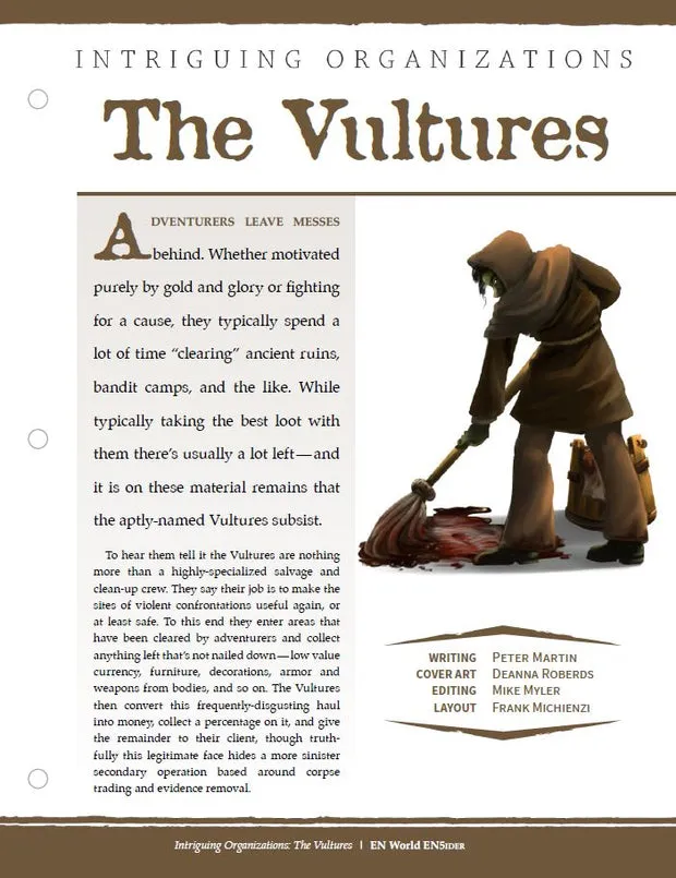 EN Publishing Vultures Intriguing Organizations pdf D&D 5e