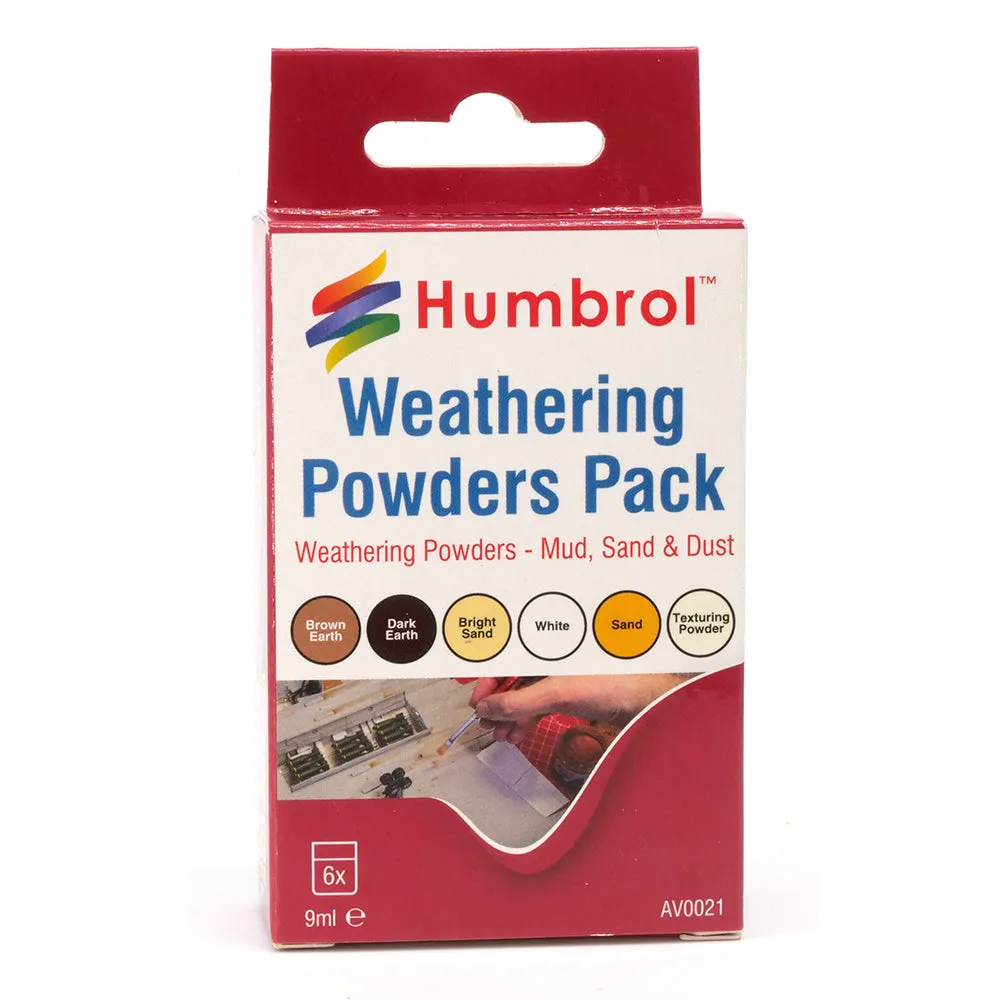 Humbrol Weathering Powders AV0021 vädringspulver 6-pack