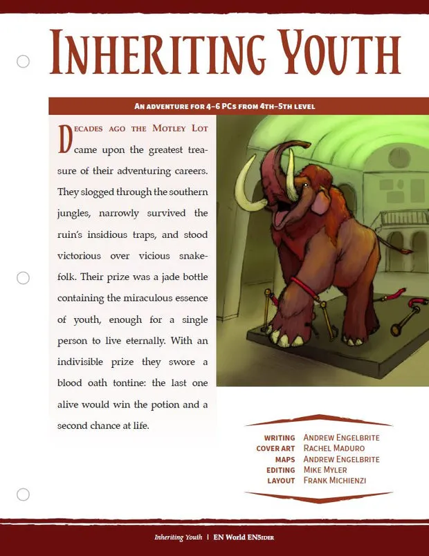 EN Publishing Inheriting Youth äventyr nivå 4-5 PDF