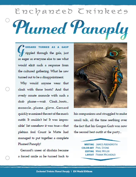EN Publishing Enchanted Trinkets Plumed Panoply pdf D&D 5e