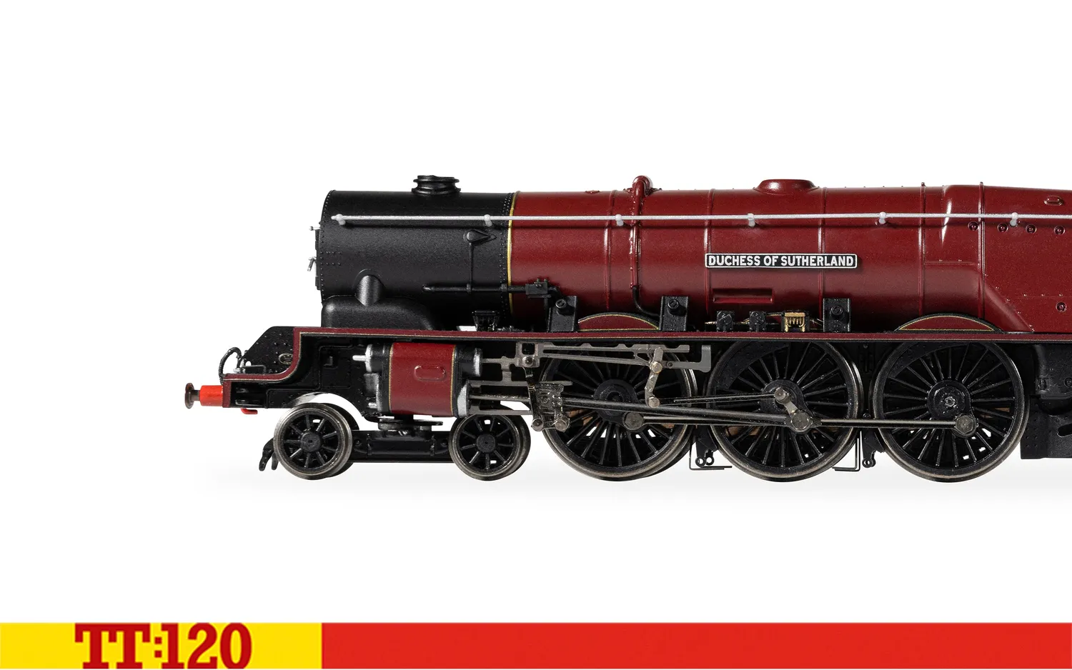 Hornby TT:120 LMS Duchess 6233 modellok – LMS-röd