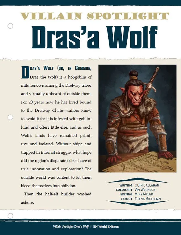 EN Publishing Villain Spotlight Drasa Wolf pirat PDF 5E