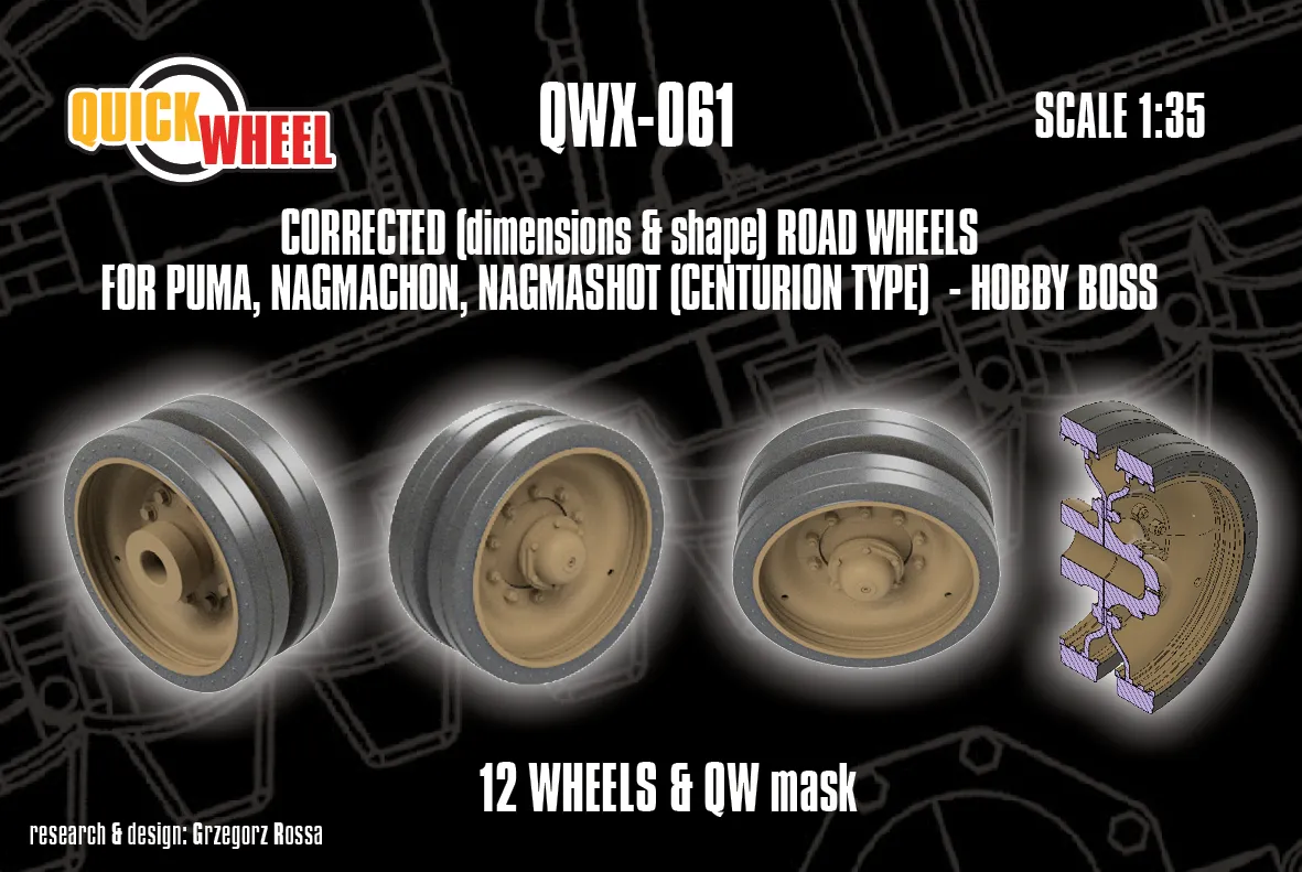 ROSSAGRAPH QuickWheel QWX-061 väghjul Puma Hobby Boss