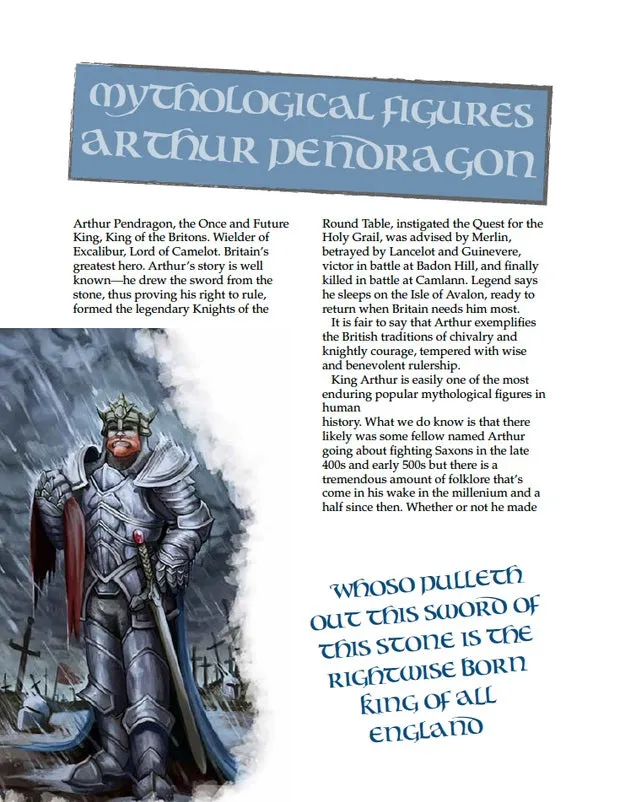 EN Publishing Arthur Pendragon SLP PDF WOIN mytologi