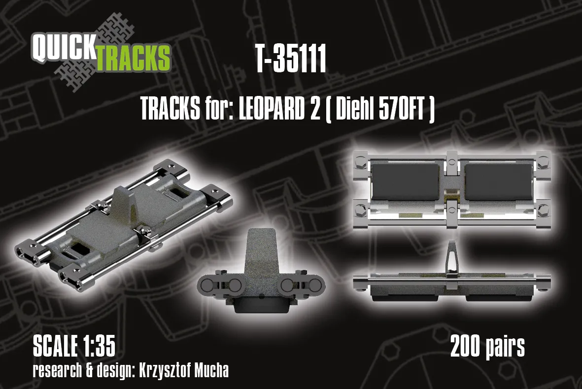 Rossagraph QuickTracks T-35111 larvband 1/35 Leopard 2 Diehl