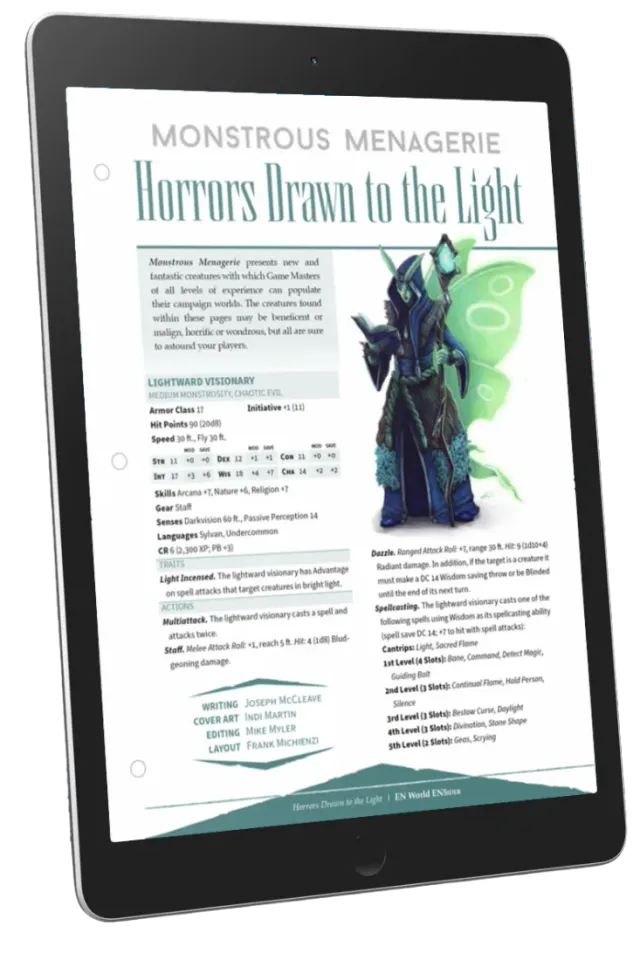 EN Publishing Horrors Drawn to the Light rollspel PDF malmonster