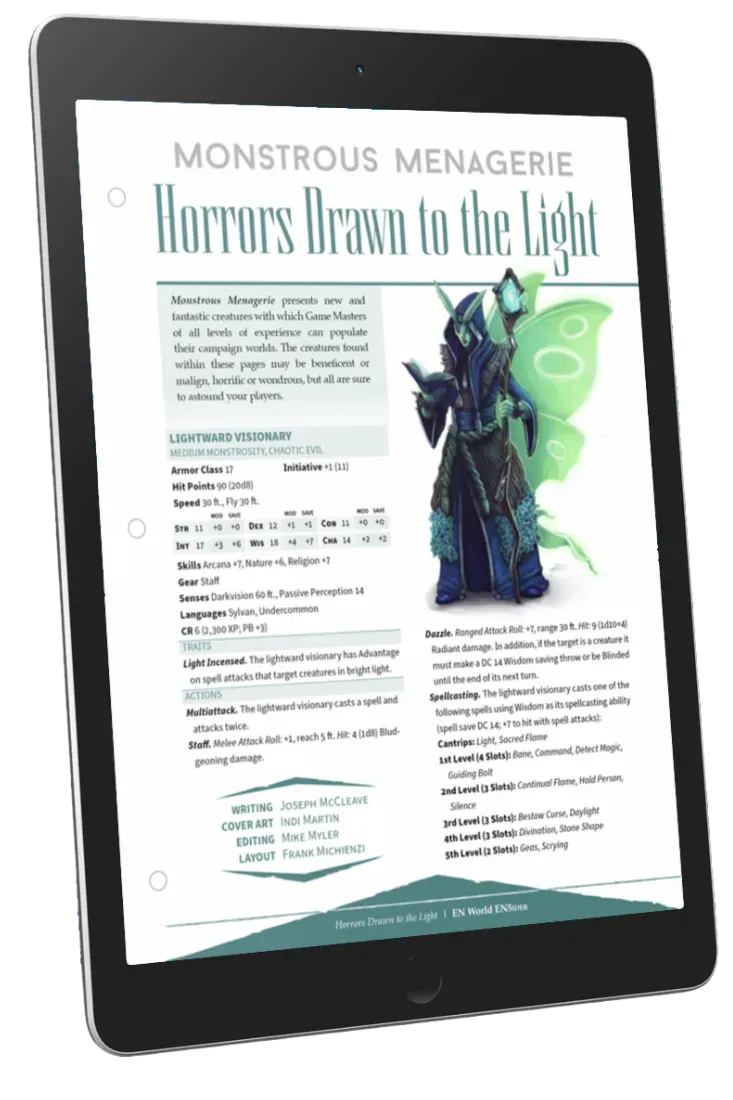 EN Publishing Horrors Drawn to the Light rollspel PDF malmonster
