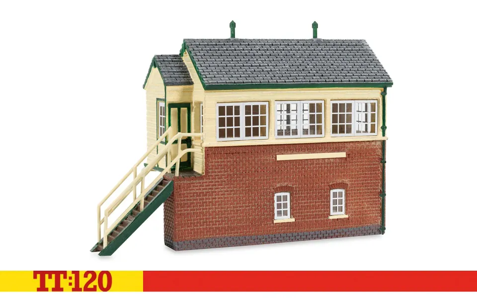 Hornby TT:120 Signal Box ställverk rött tegel