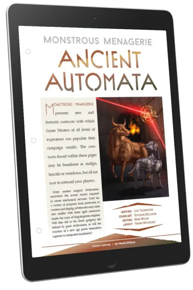 EN Publishing Monstrous Menagerie Ancient Automata rollspels-PDF monster