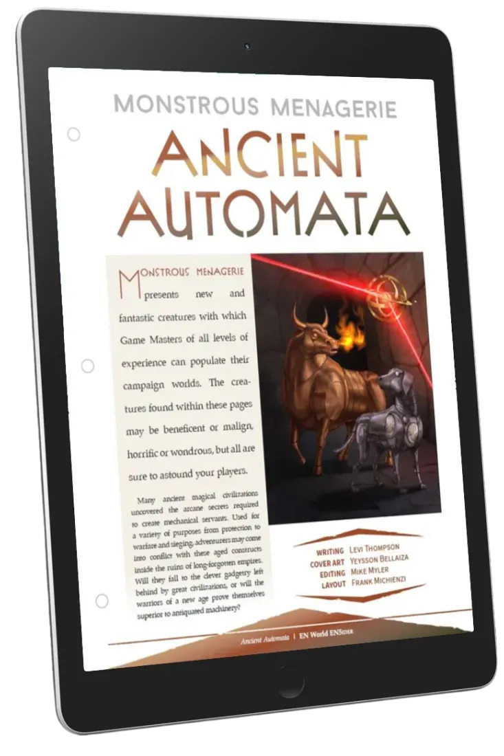 EN Publishing Monstrous Menagerie Ancient Automata rollspels-PDF monster