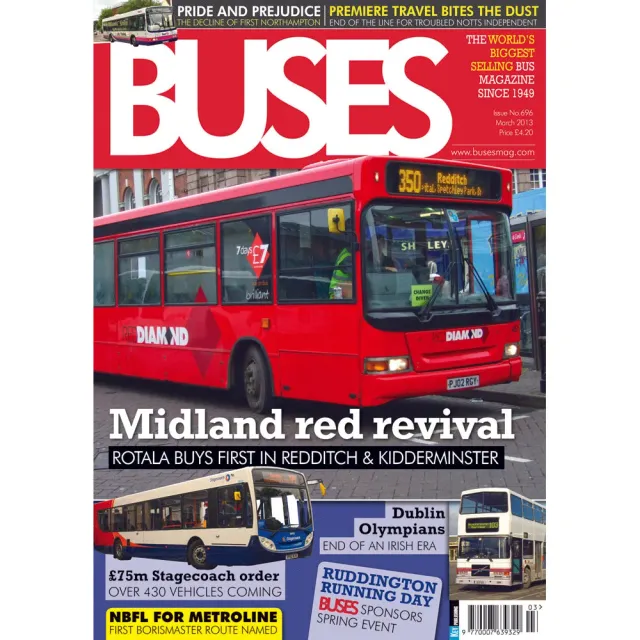 Buses tidning mars 2013 back issue Stagecoach