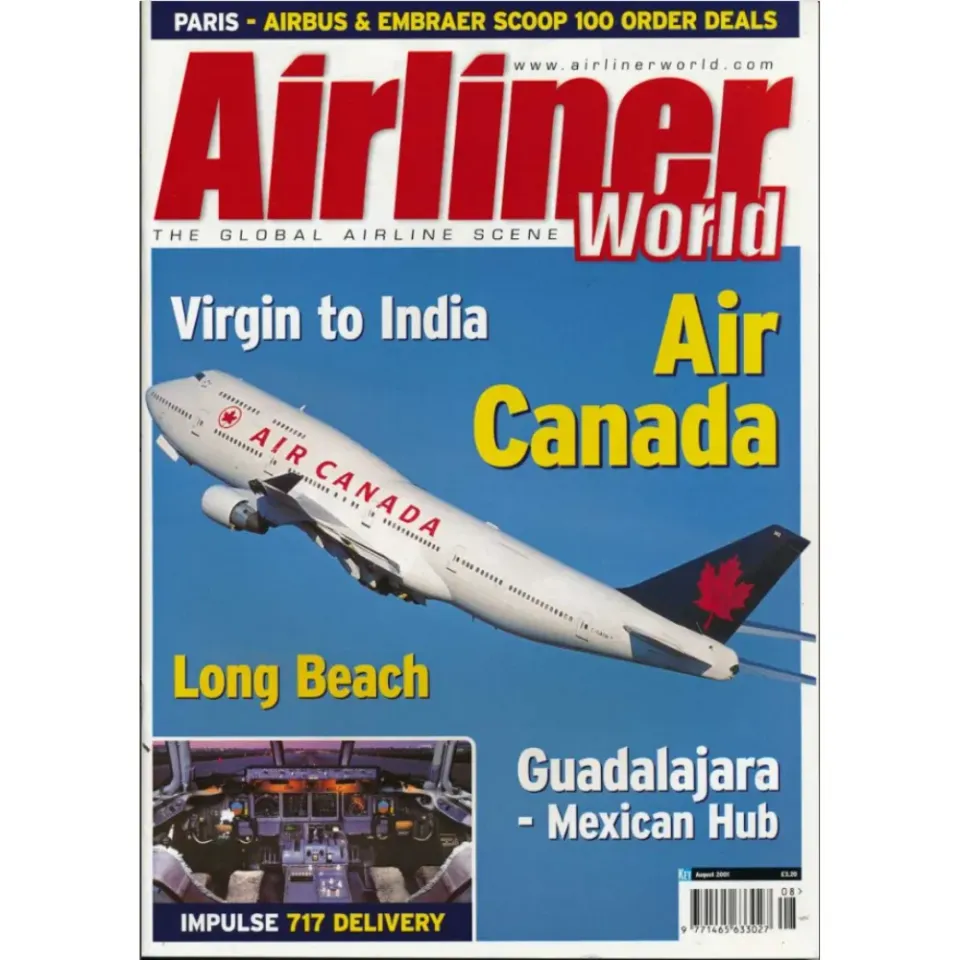 Airliner World tidning augusti 2001 back issue