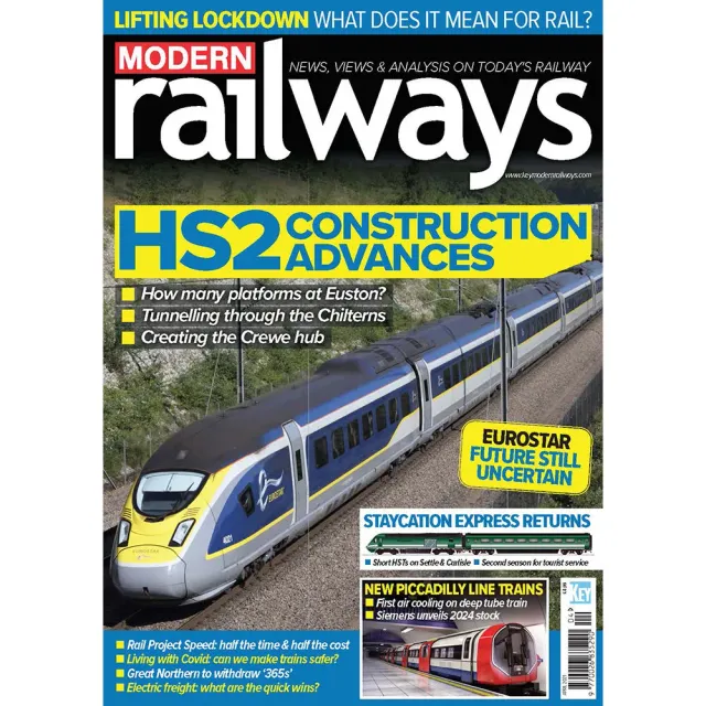 Modern Railways april 2021 tidning back issue