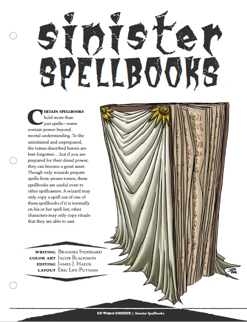 EN Publishing Sinister Spellbooks magiböcker PDF 5e