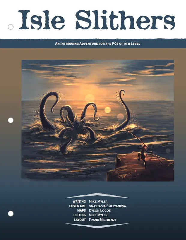 EN Publishing Isle Slithers äventyr PDF D&D 5e nivå 9