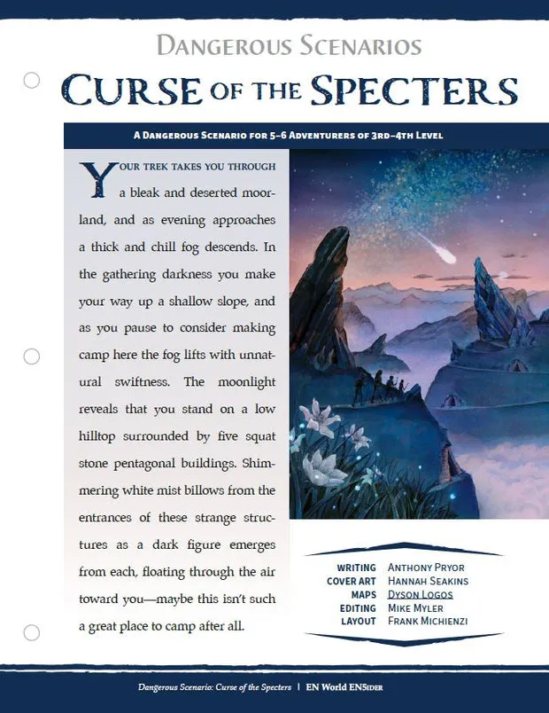 EN Publishing Dangerous Scenarios Curse of the Specters äventyr PDF