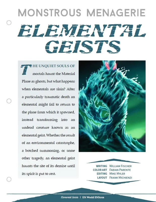 EN Publishing Elemental Geists monster-PDF 5e
