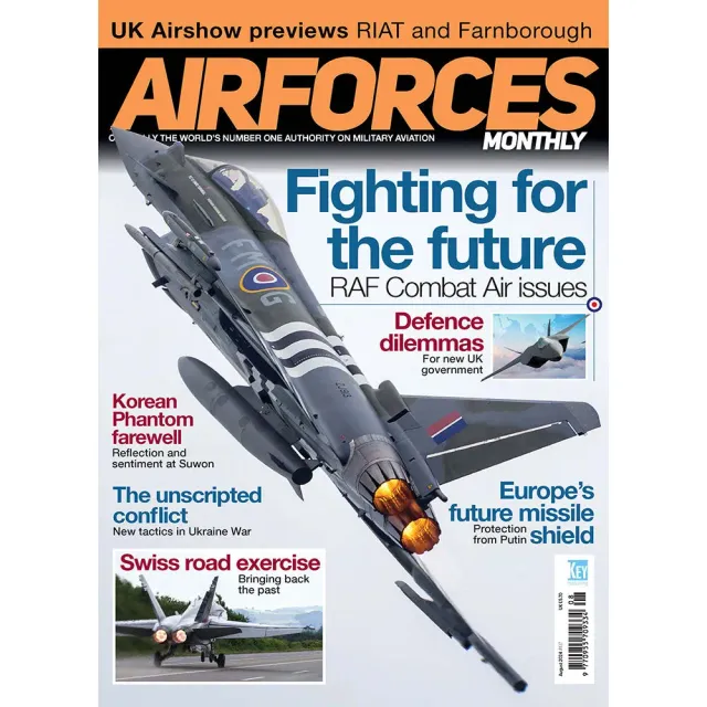 AirForces Monthly August 2024 tidning militärflyg engelsk