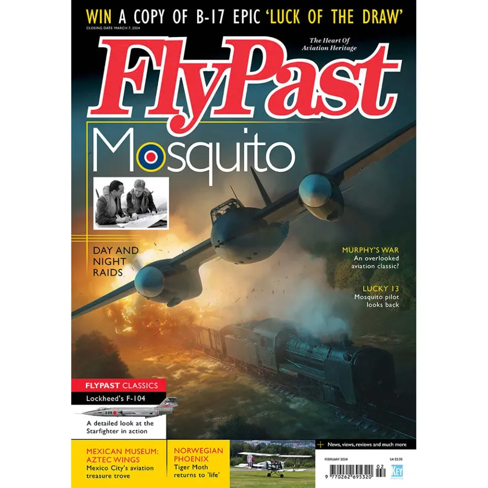 FlyPast februari 2024 tidning Mosquito lösnummer
